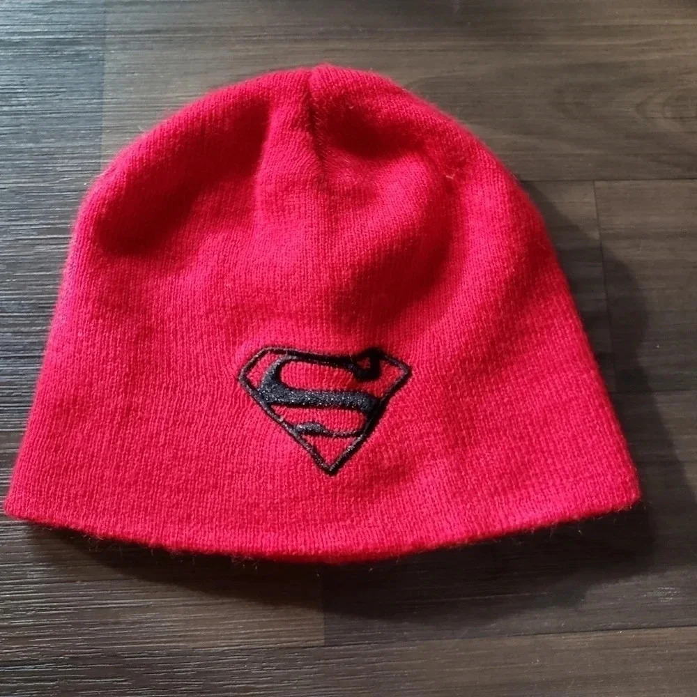 Superman Kids Boys Beanie One Size Red DC Comics K